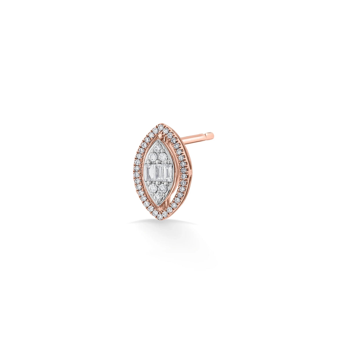Signature Extra Small Marquise Pave Solitaire Earrings - Zen Diamond India