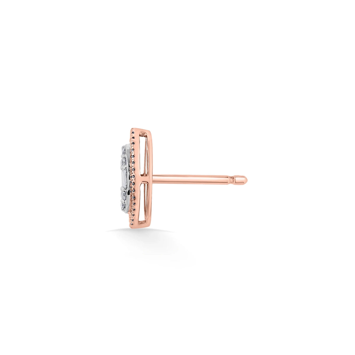 Signature Extra Small Marquise Pave Solitaire Earrings - Zen Diamond India