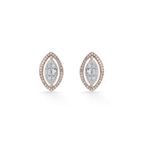 Signature Extra Small Marquise Pave Solitaire Earrings - Zen Diamond India