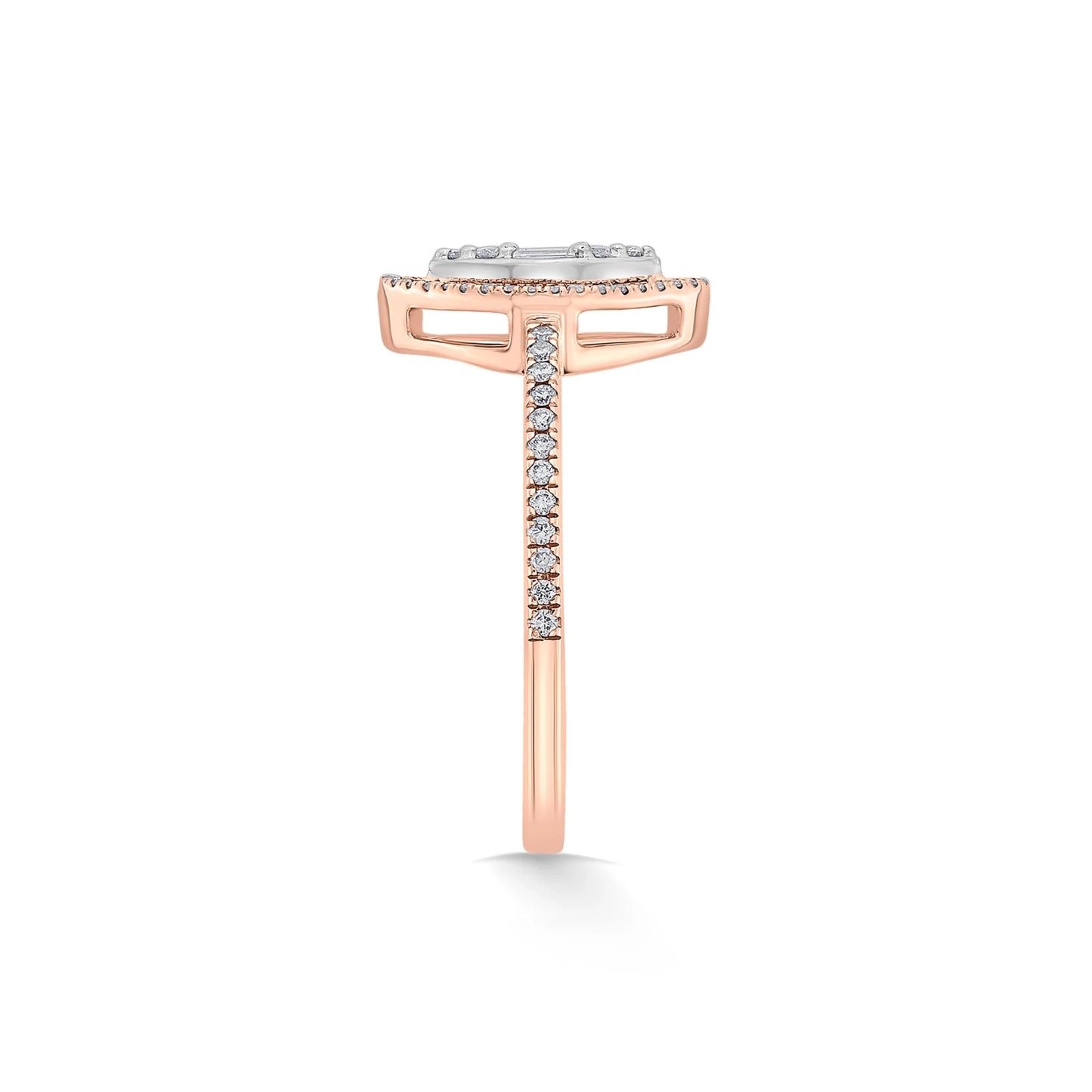 Signature Extra Small Marquise Pave Solitaire Ring - Zen Diamond India