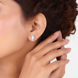 Signature Small Marquise Pave Solitaire Earrings
