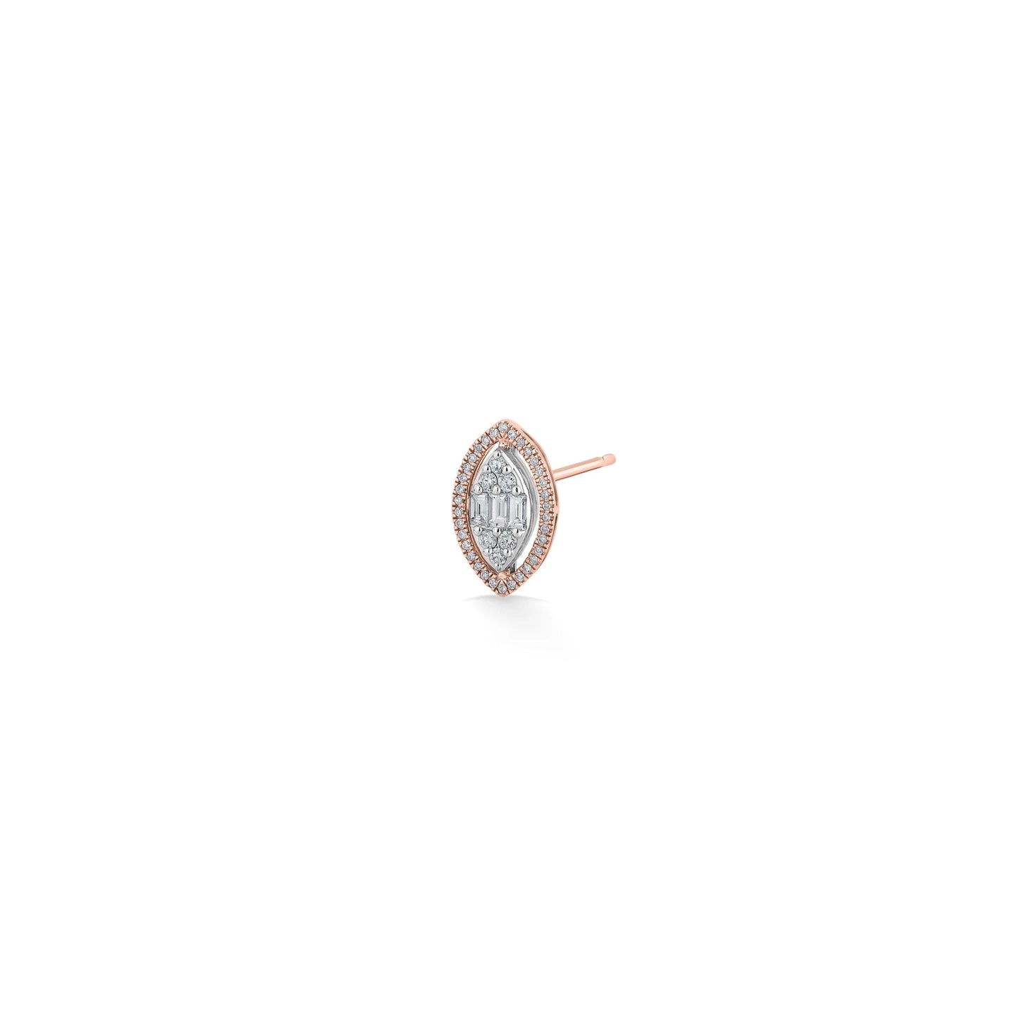 Signature Small Marquise Pave Solitaire Earrings - Zen Diamond India
