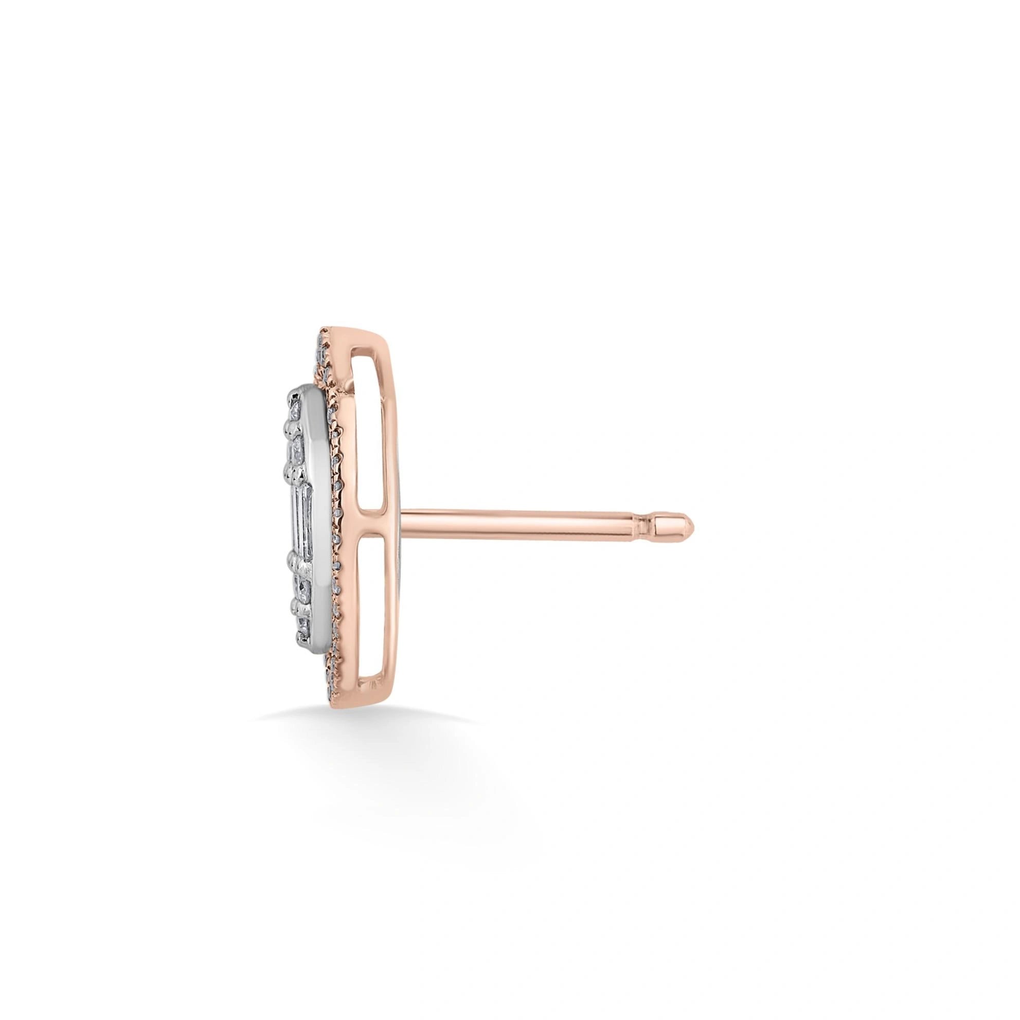 Signature Small Marquise Pave Solitaire Earrings - Zen Diamond India