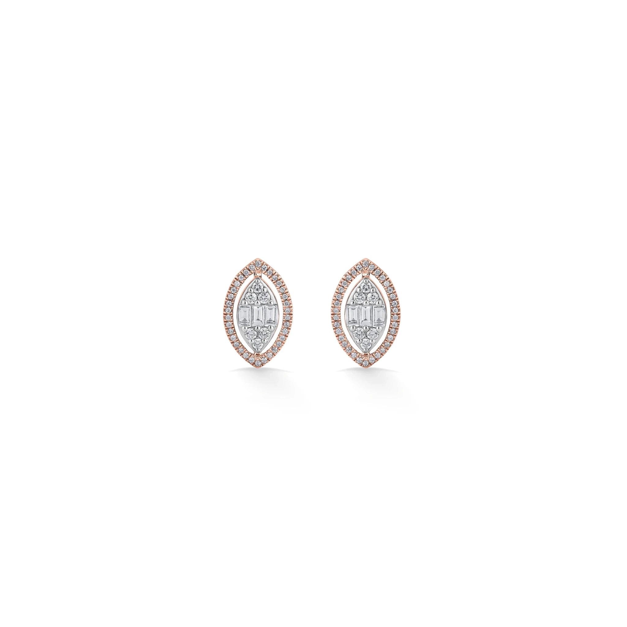 Signature Small Marquise Pave Solitaire Earrings - Zen Diamond India