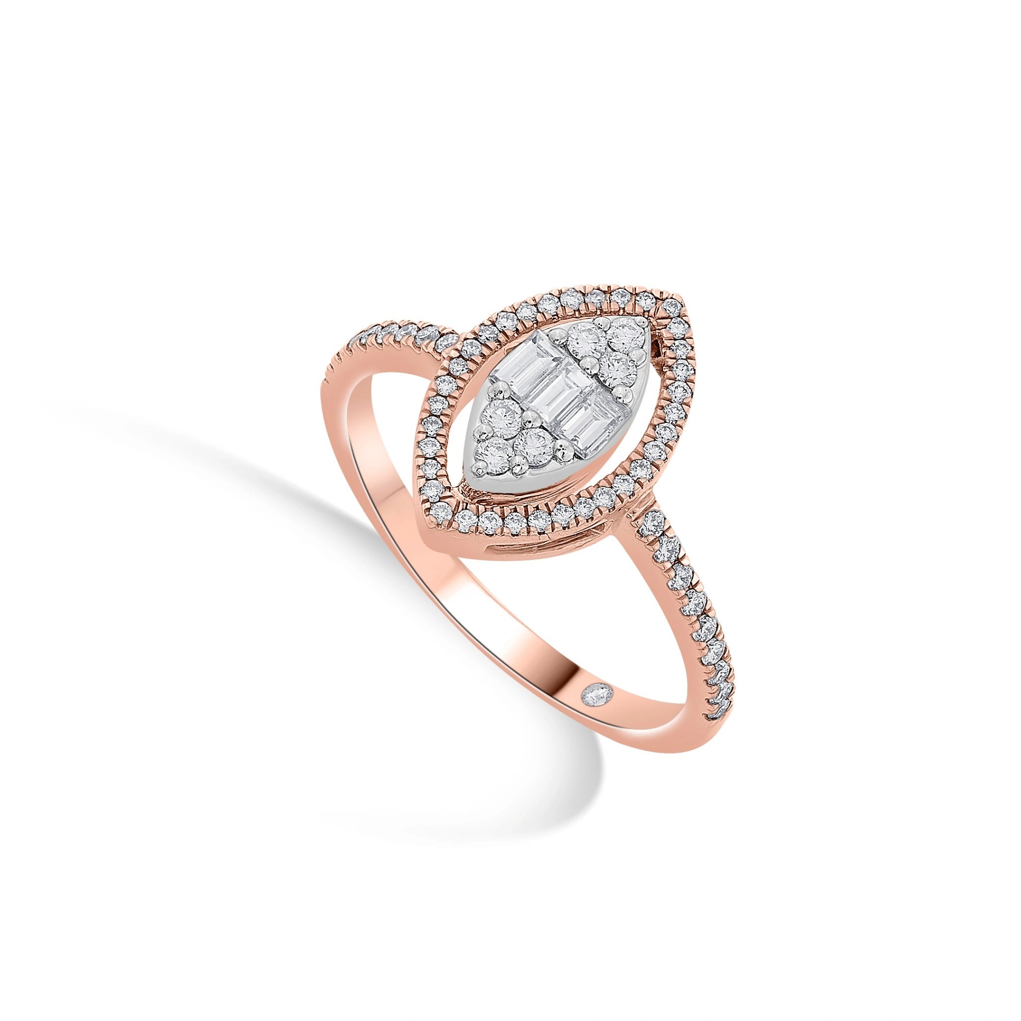Signature Small Marquise Pave Solitaire Ring