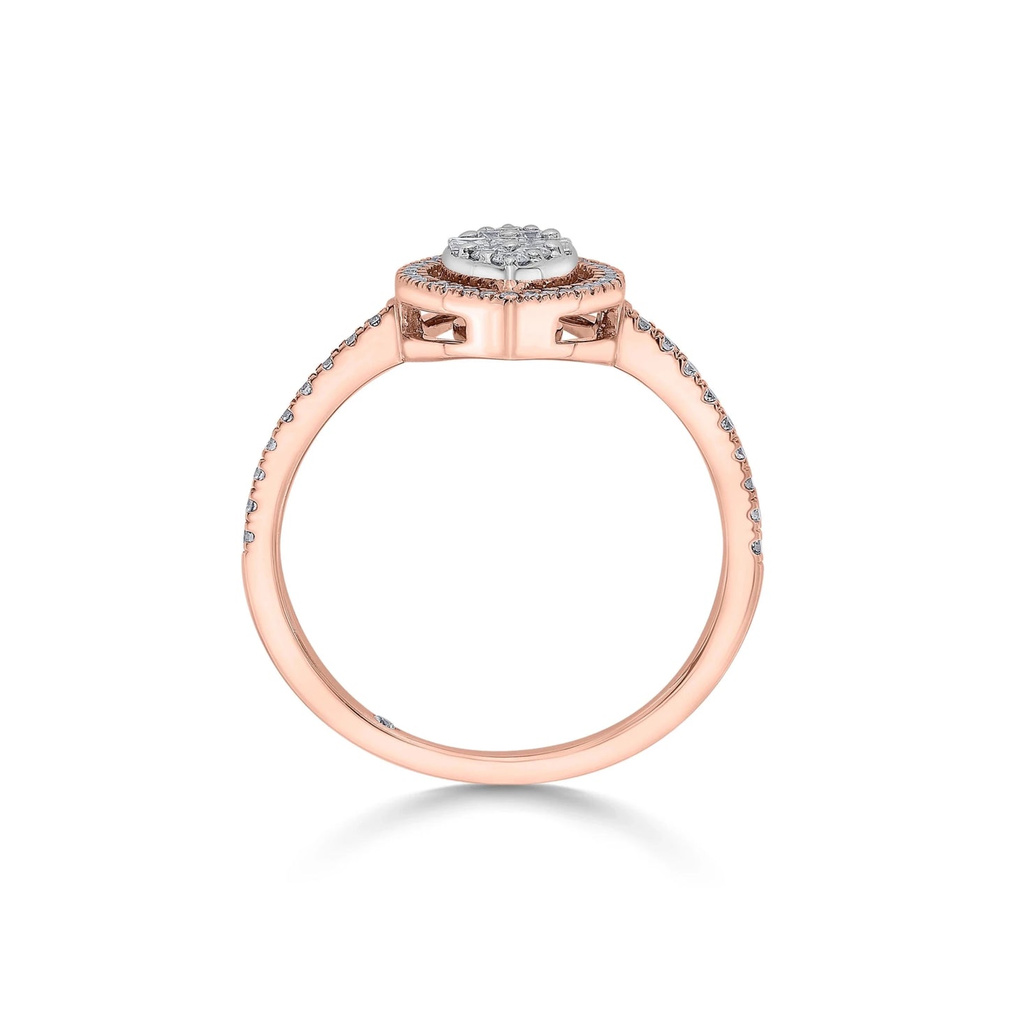 Signature Small Marquise Pave Solitaire Ring - Zen Diamond India