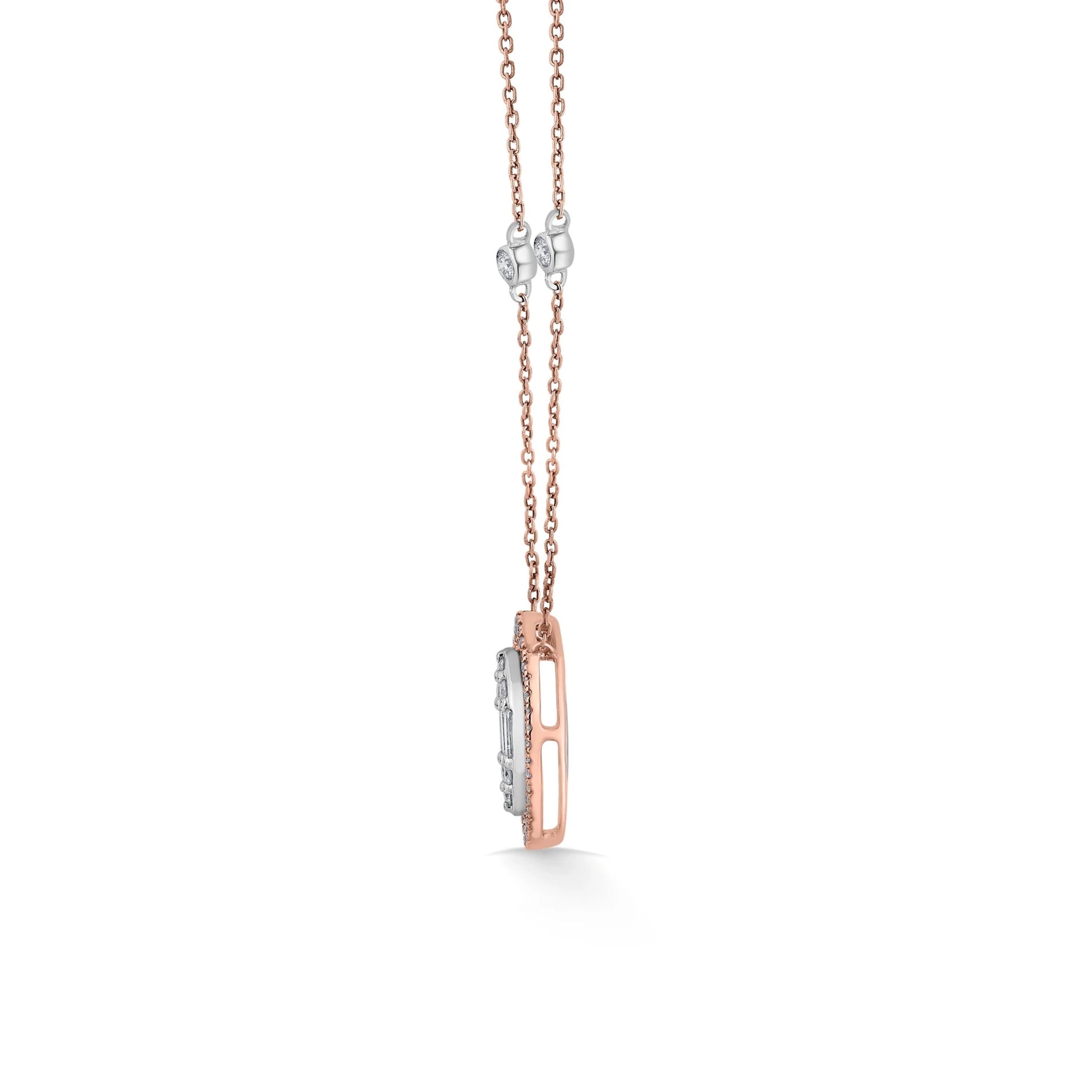 Signature Small Marquise Pave Solitaire Pendant - Zen Diamond India