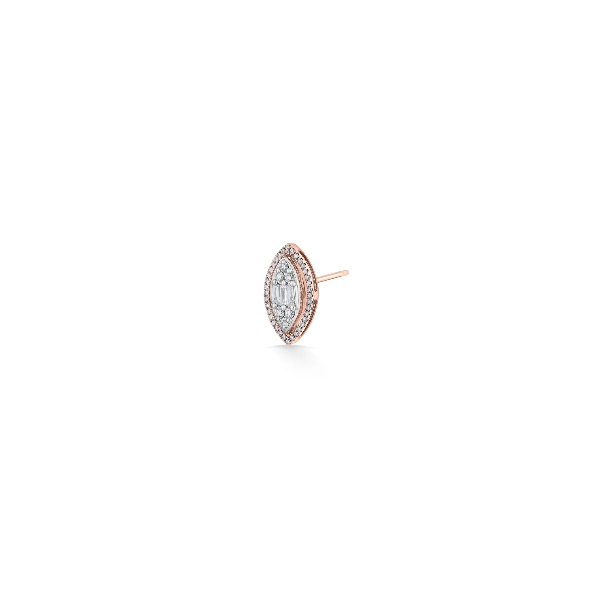 Signature Medium Marquise Pave Solitaire Earrings - Zen Diamond India