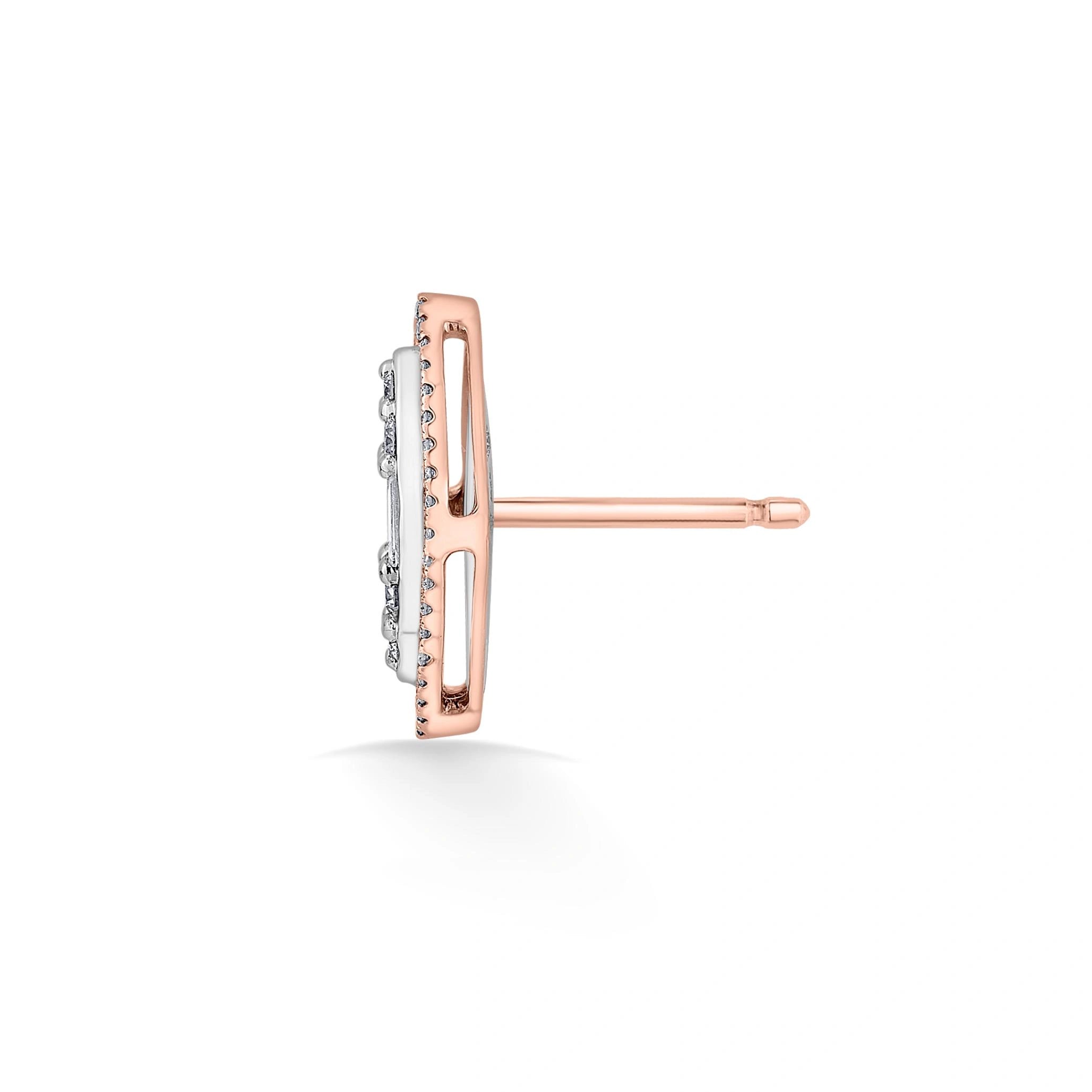 Signature Medium Marquise Pave Solitaire Earrings - Zen Diamond India