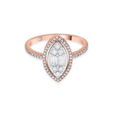 Signature Medium Marquise Pave Solitaire Ring - Zen Diamond India