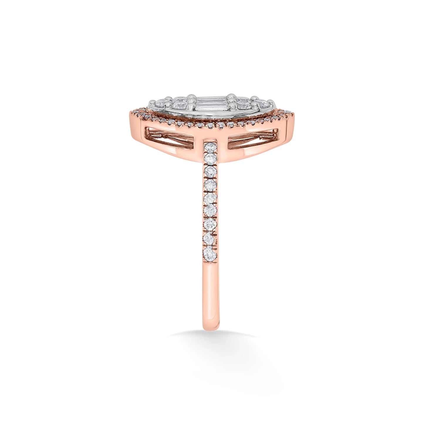 Signature Medium Marquise Pave Solitaire Ring - Zen Diamond India