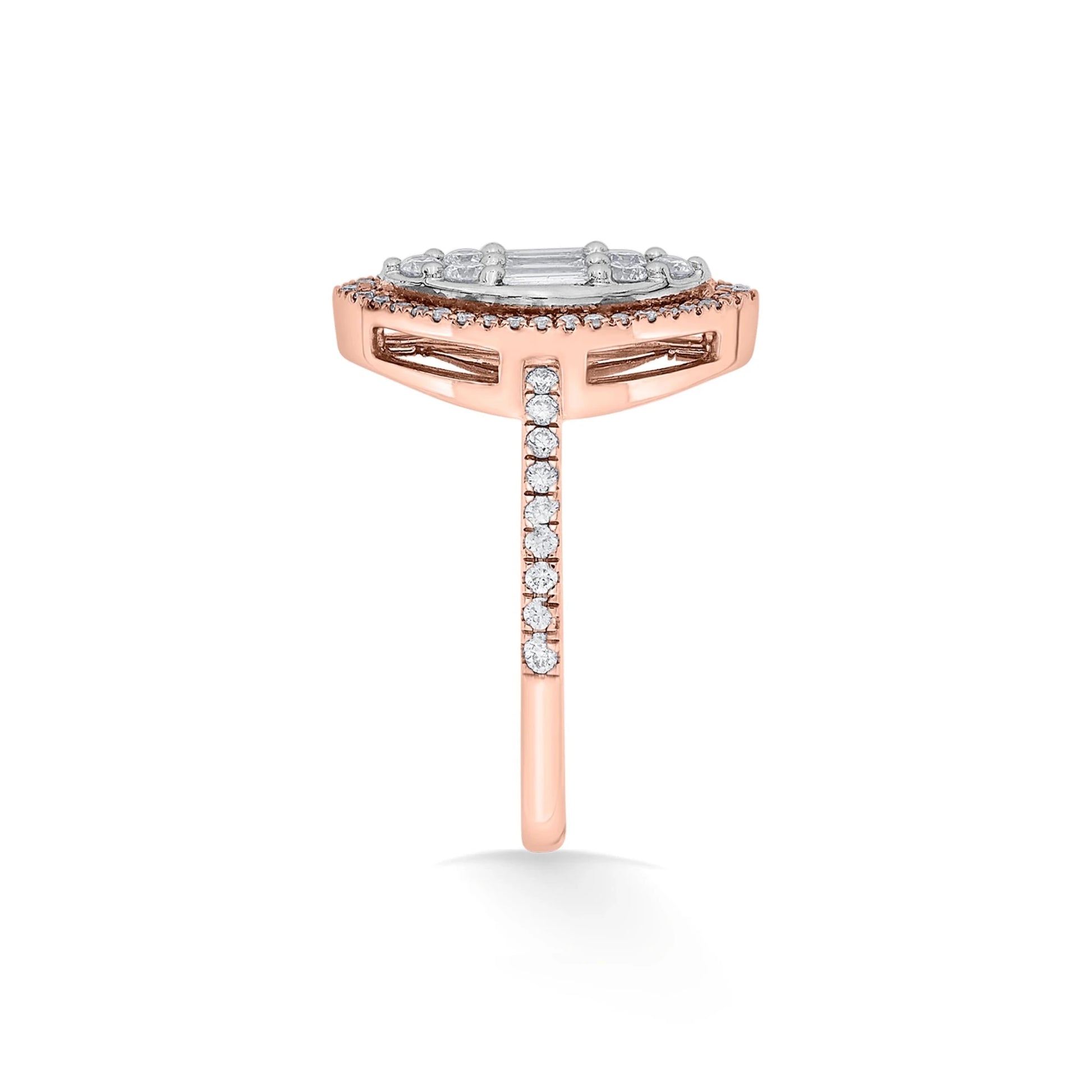 Signature Medium Marquise Pave Solitaire Ring - Zen Diamond India