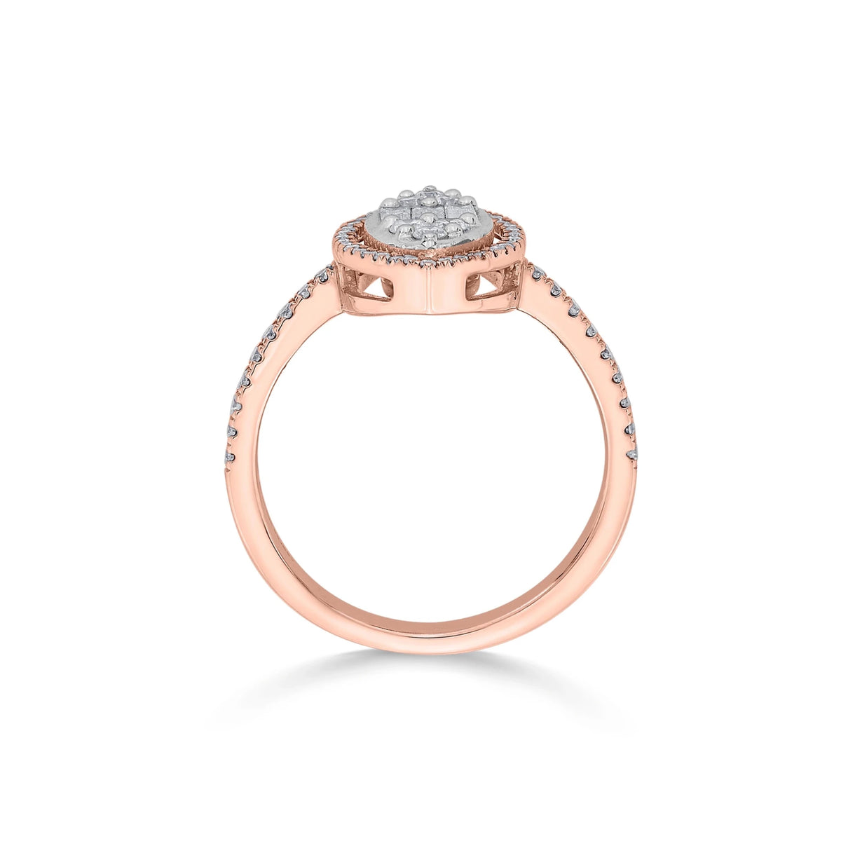 Signature Medium Marquise Pave Solitaire Ring - Zen Diamond India