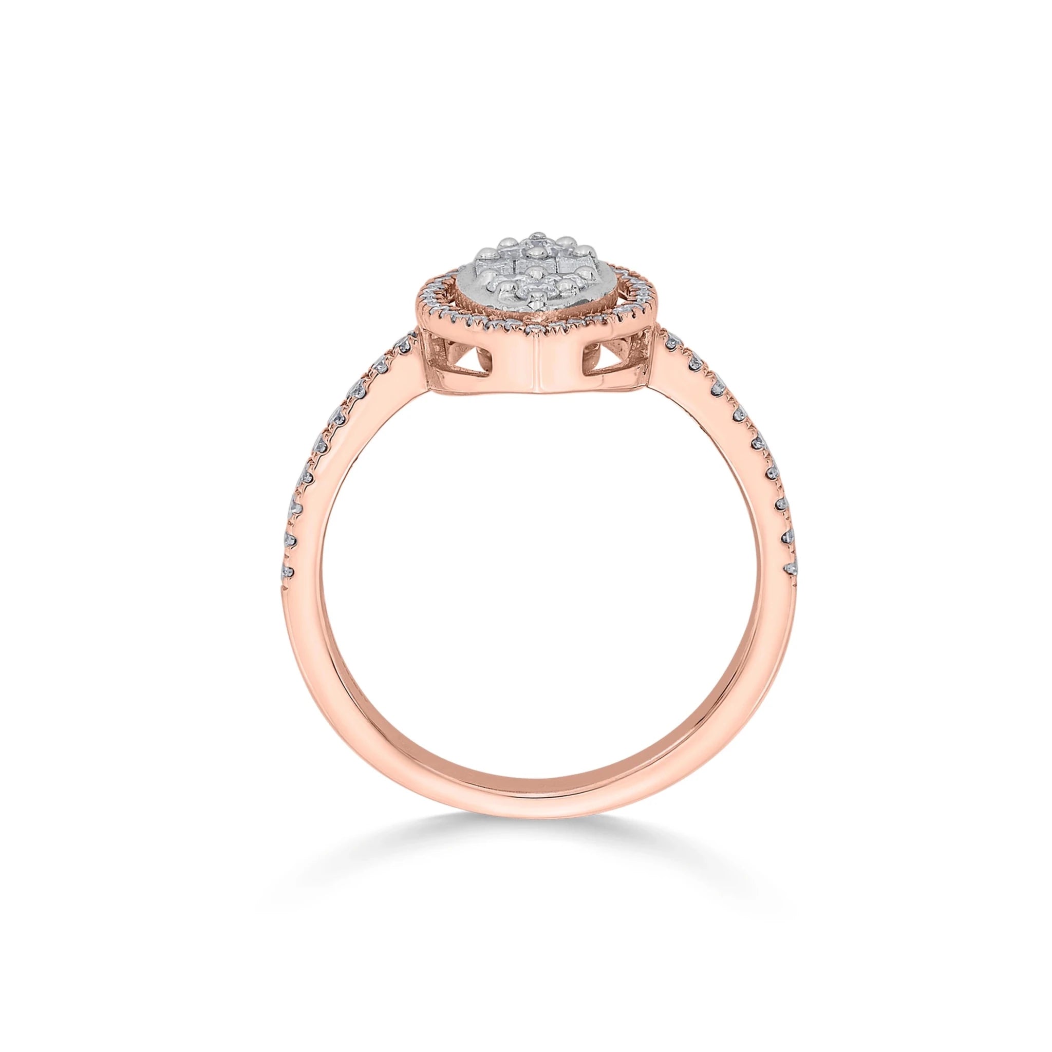 Signature Medium Marquise Pave Solitaire Ring - Zen Diamond India