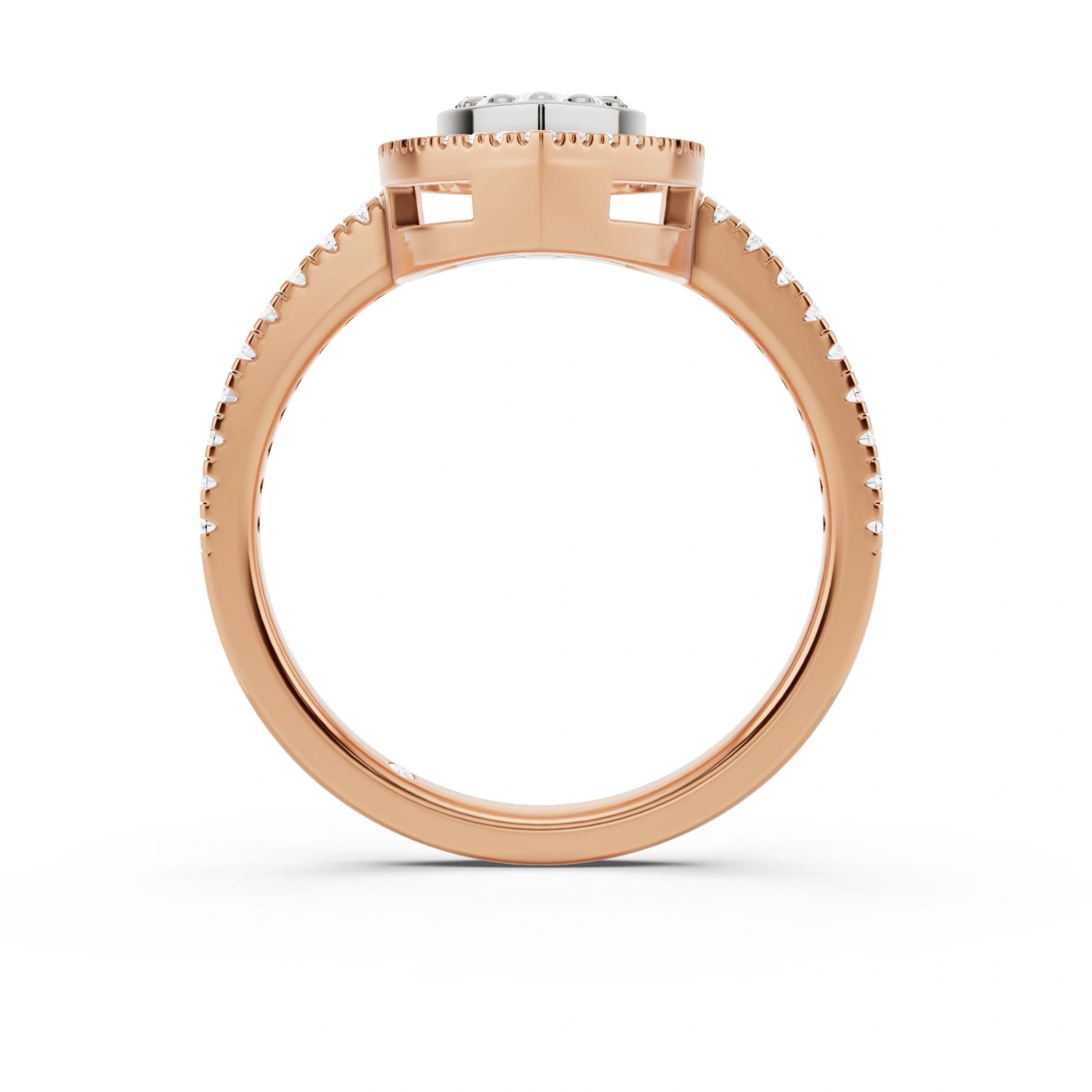 Signature Medium Marquise Pave Solitaire Ring