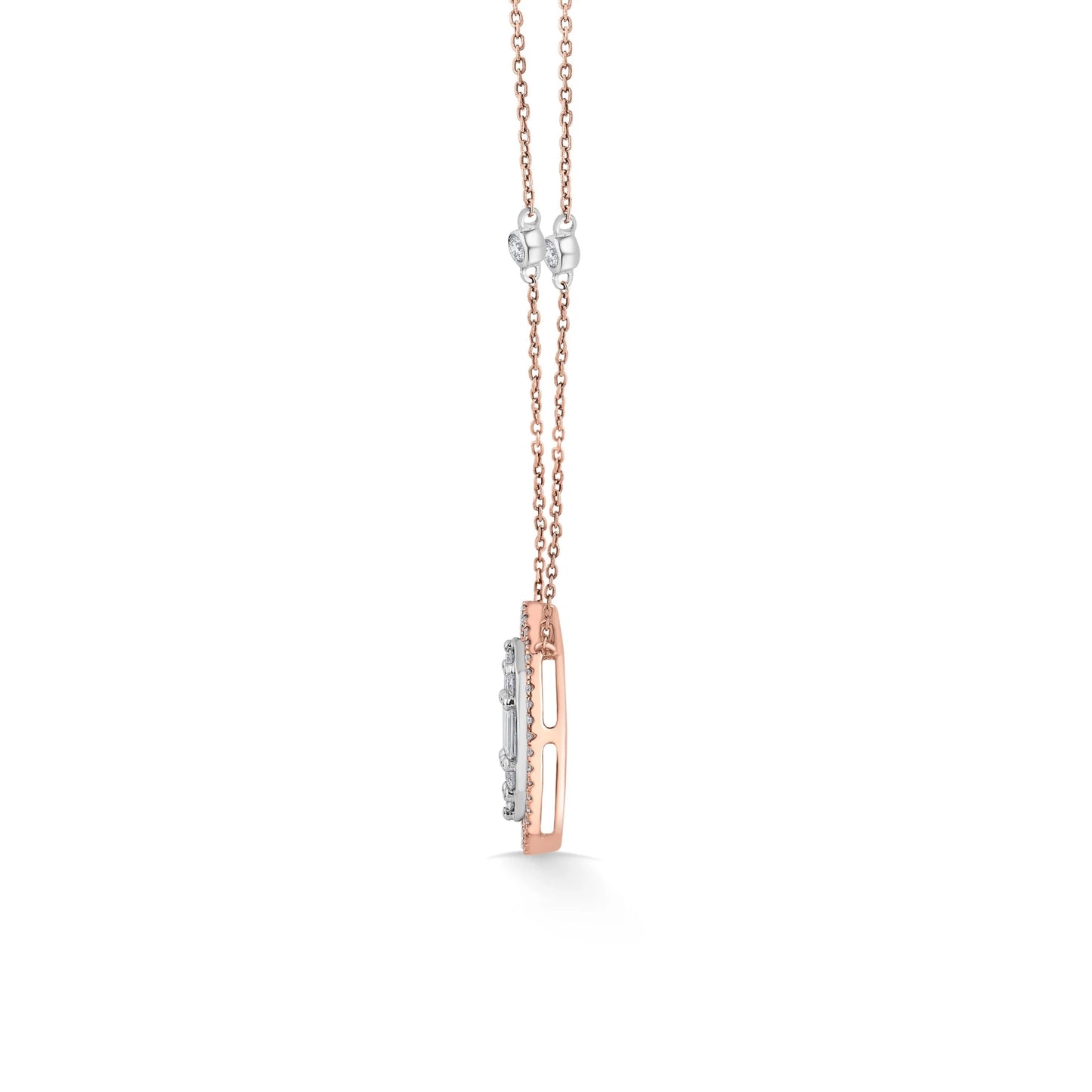 Signature Medium Marquise Pave Solitaire Pendant - Zen Diamond India