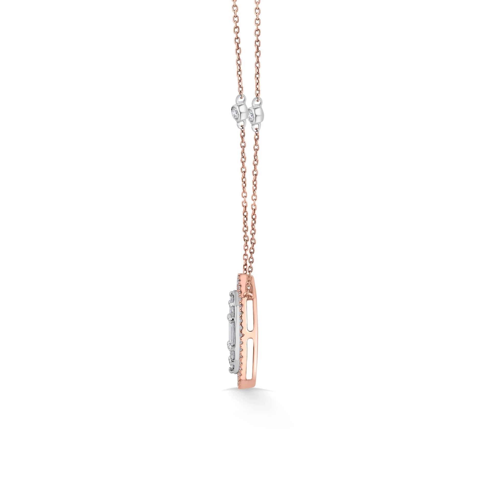 Signature Medium Marquise Pave Solitaire Pendant - Zen Diamond India