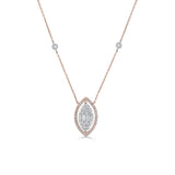 Signature Medium Marquise Pave Solitaire Pendant - Zen Diamond India