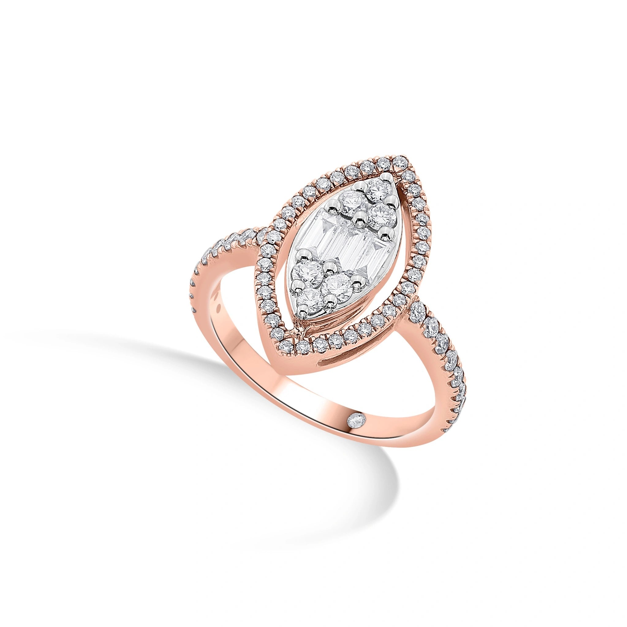 Signature Large Marquise Pave Solitaire Ring