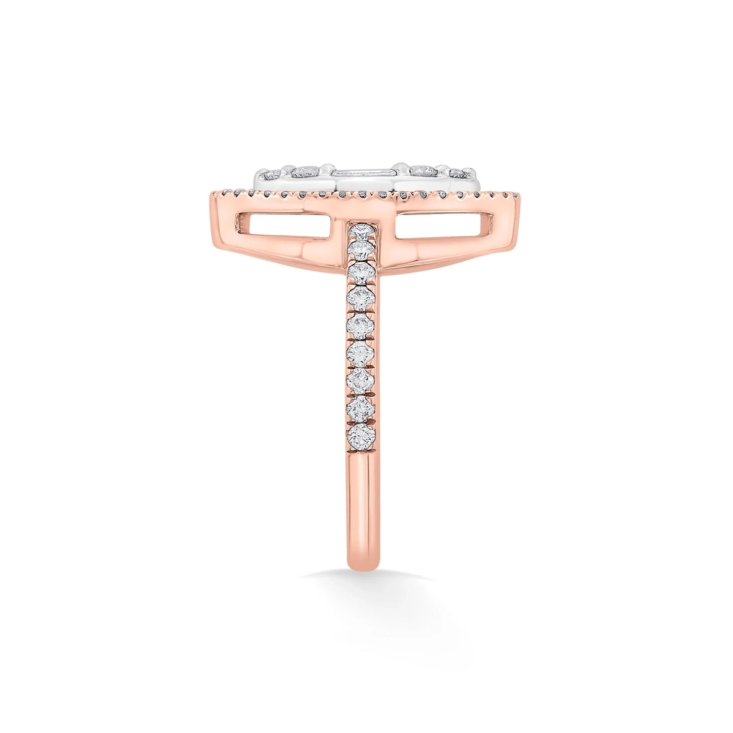 Signature Large Marquise Pave Solitaire Ring - Zen Diamond India