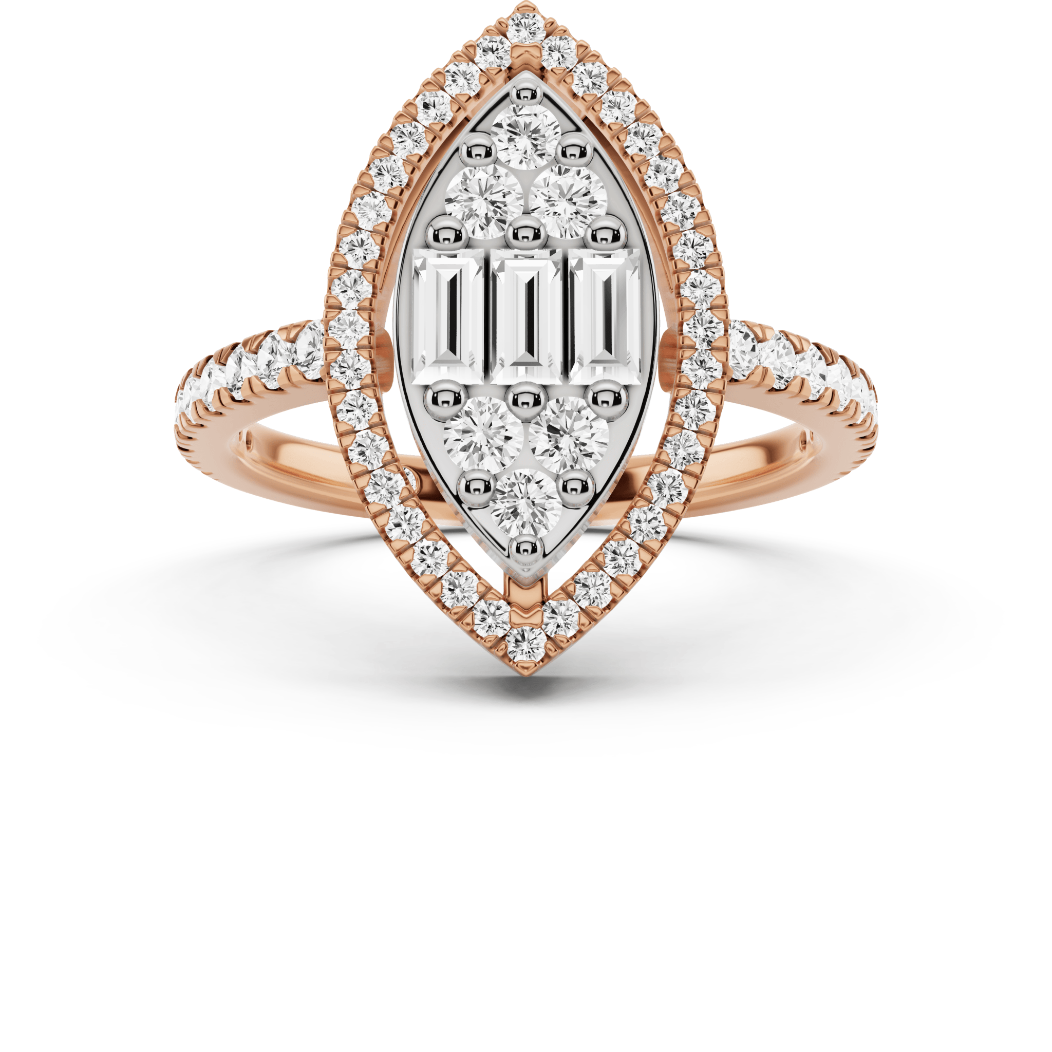 Signature Large Marquise Pave Solitaire Ring
