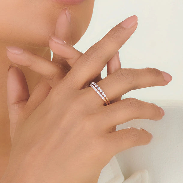 Meta Dazzle Duality Ring - Zen Diamond India