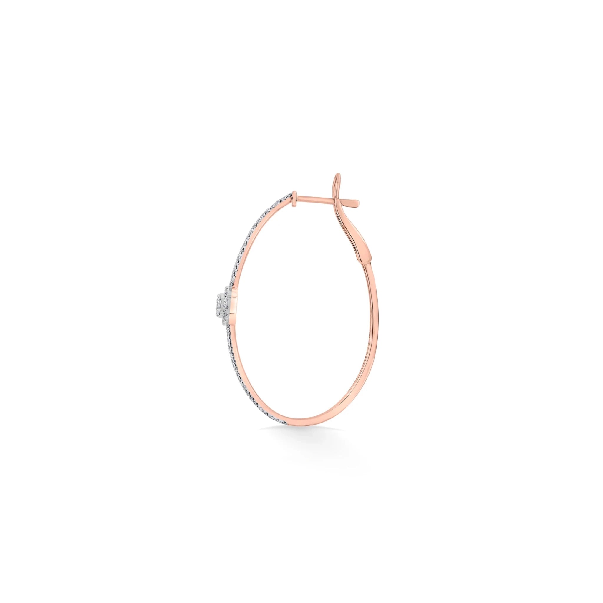 Sassy Round Pave Hoops - Zen Diamond India