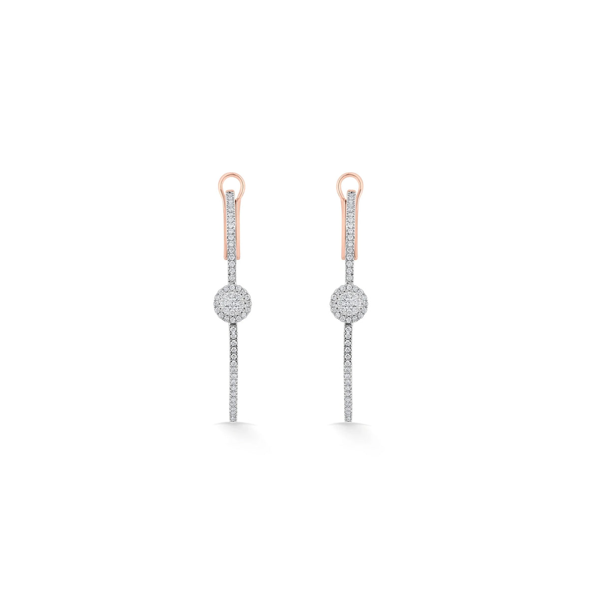 Sassy Round Pave Hoops - Zen Diamond India