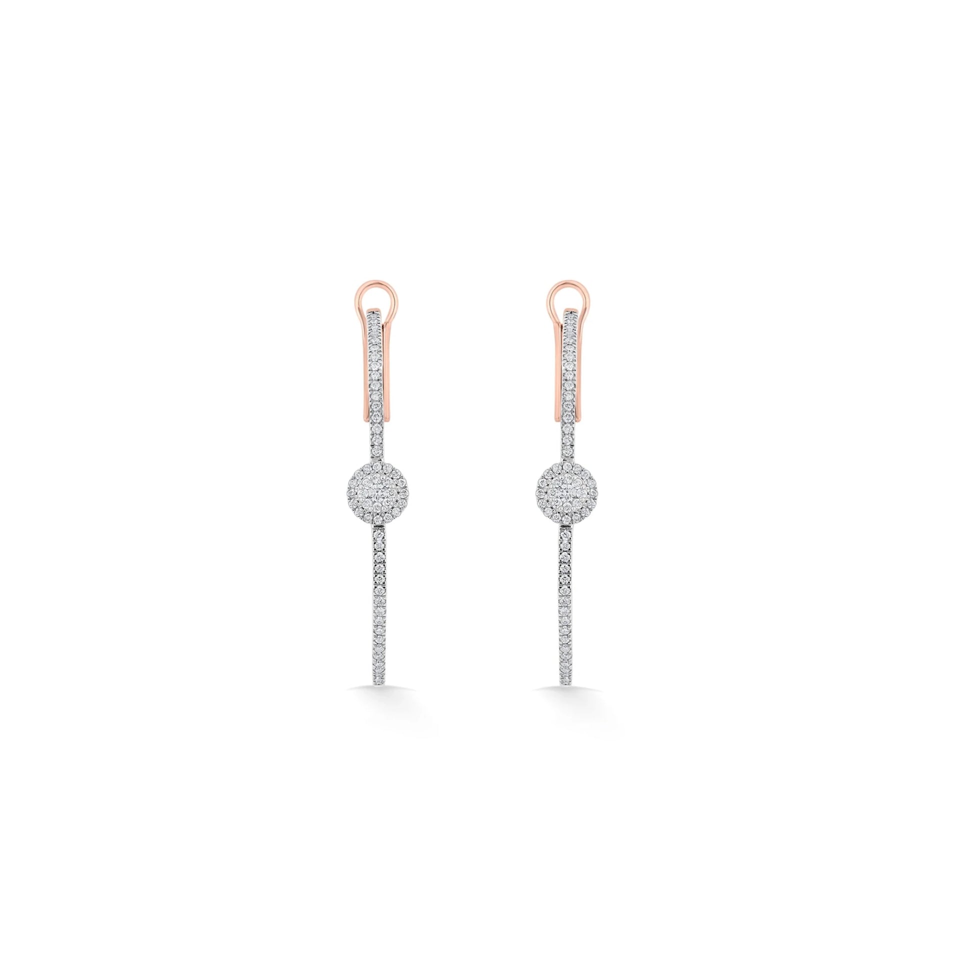 Sassy Round Pave Hoops - Zen Diamond India