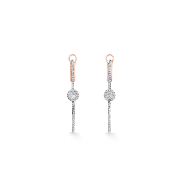 Sassy Round Pave Hoops - Zen Diamond India
