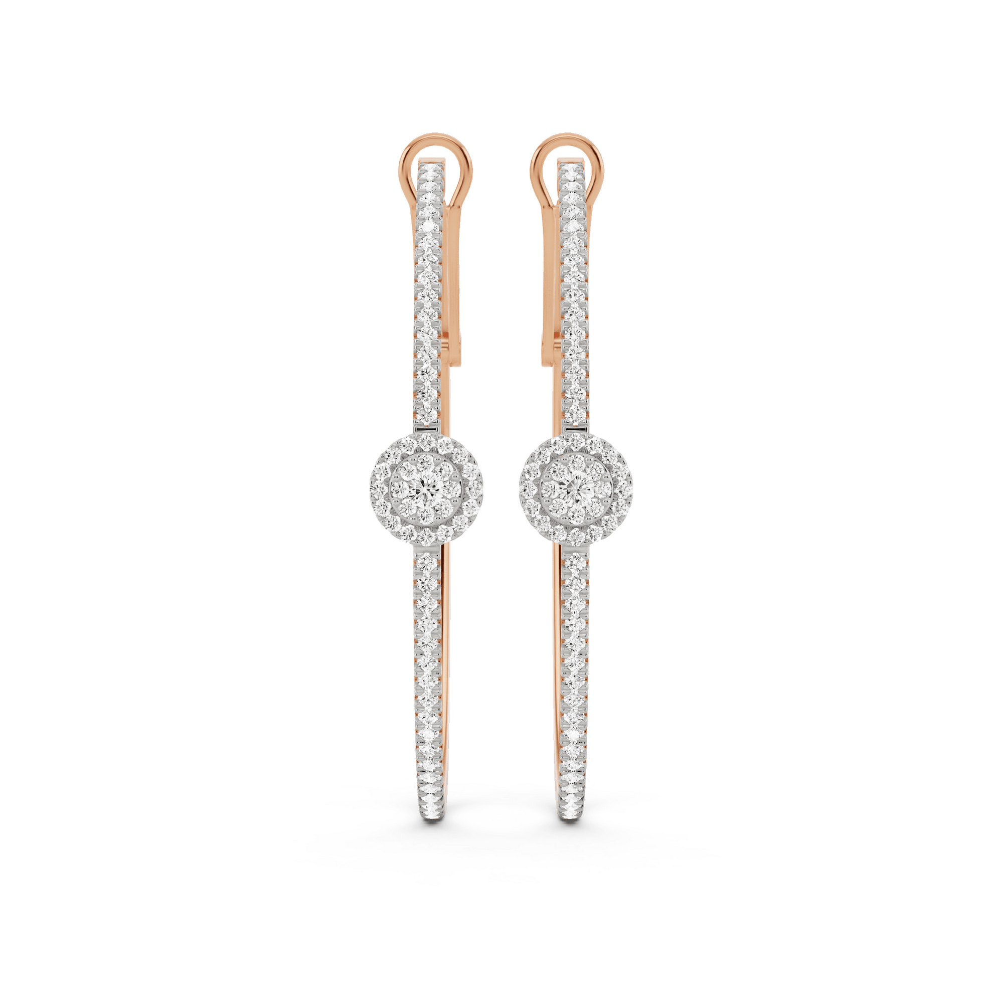 Sassy Round Pave Hoops