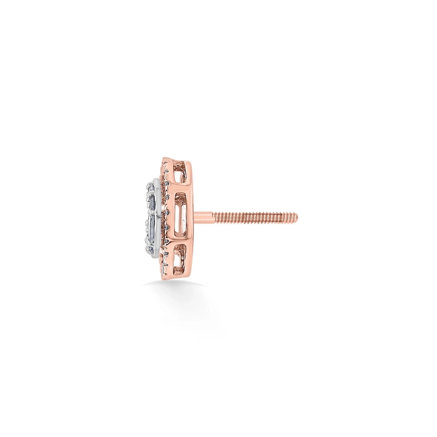 Signature Extra Small Oval Pave Solitaire Earrings - Zen Diamond India