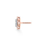 Signature Extra Small Oval Pave Solitaire Earrings - Zen Diamond India