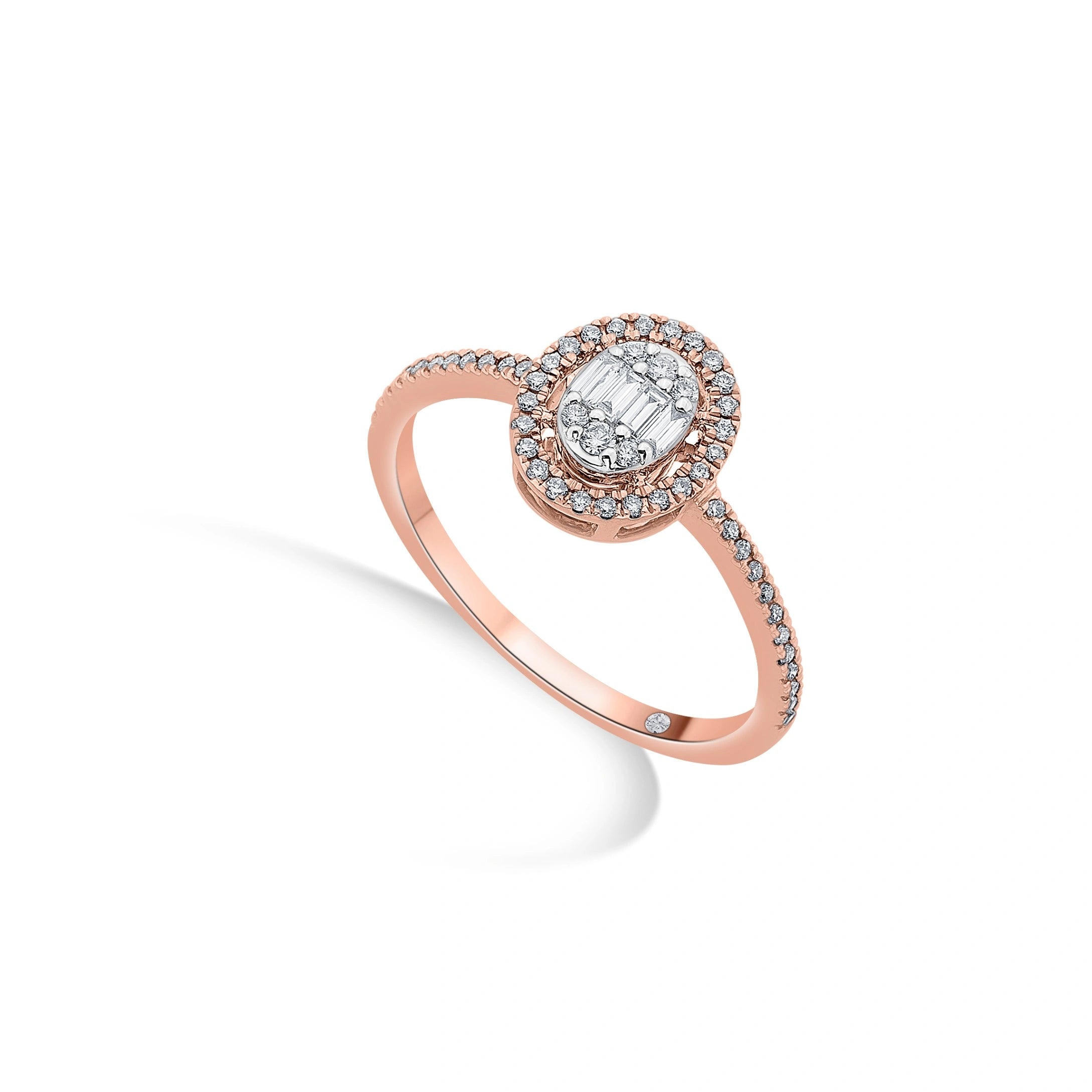 Signature Extra Small Oval Pave Solitaire Ring