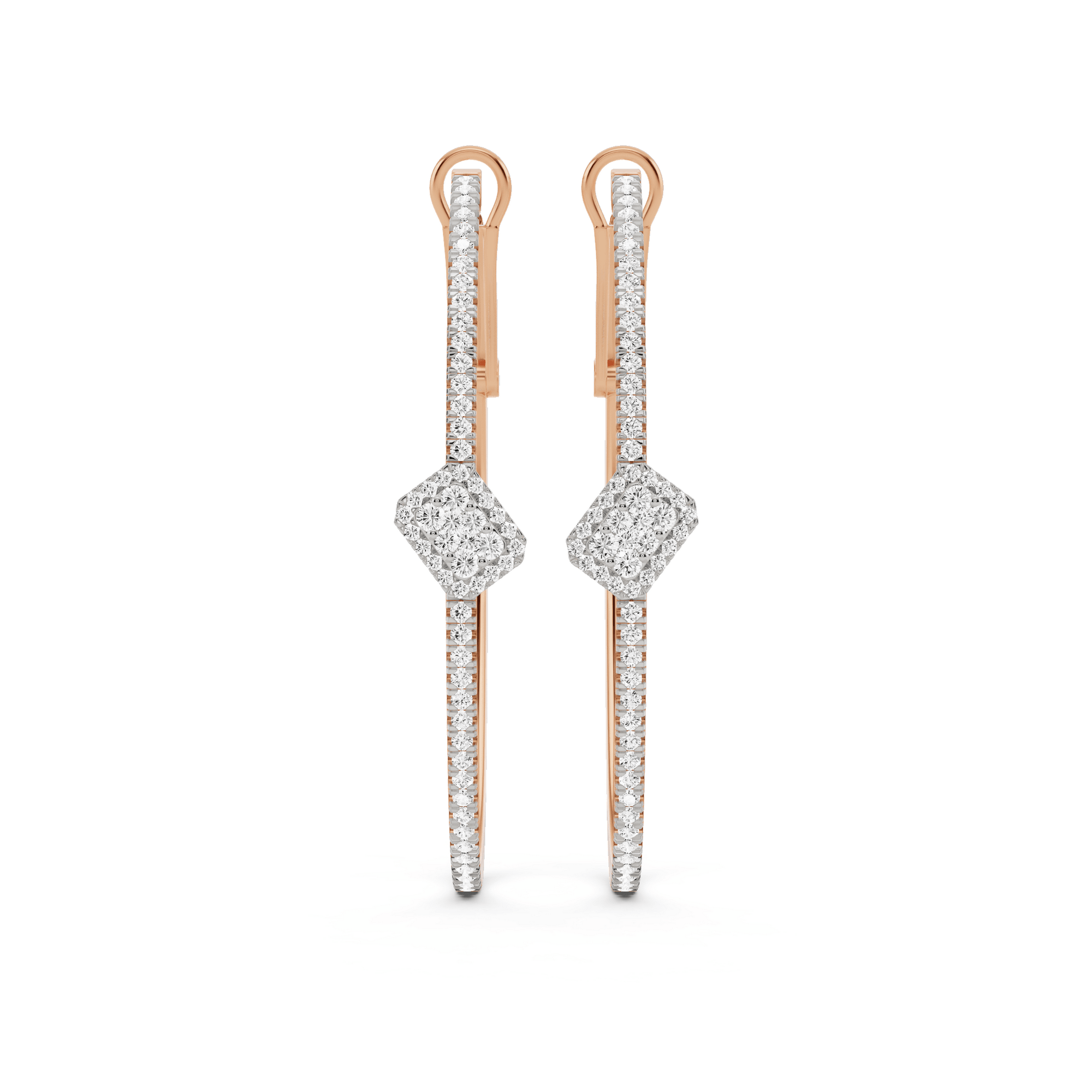 Sassy Emerald Pave Hoops