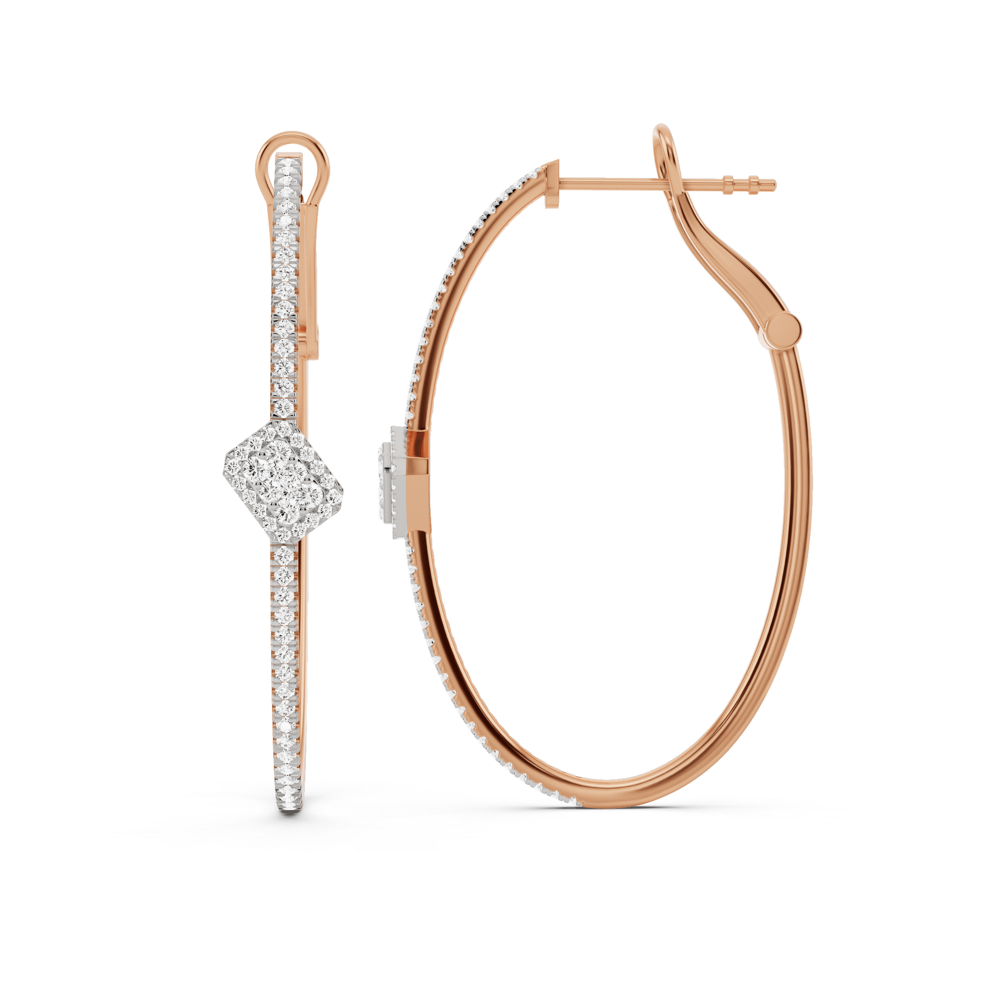 Sassy Emerald Pave Hoops