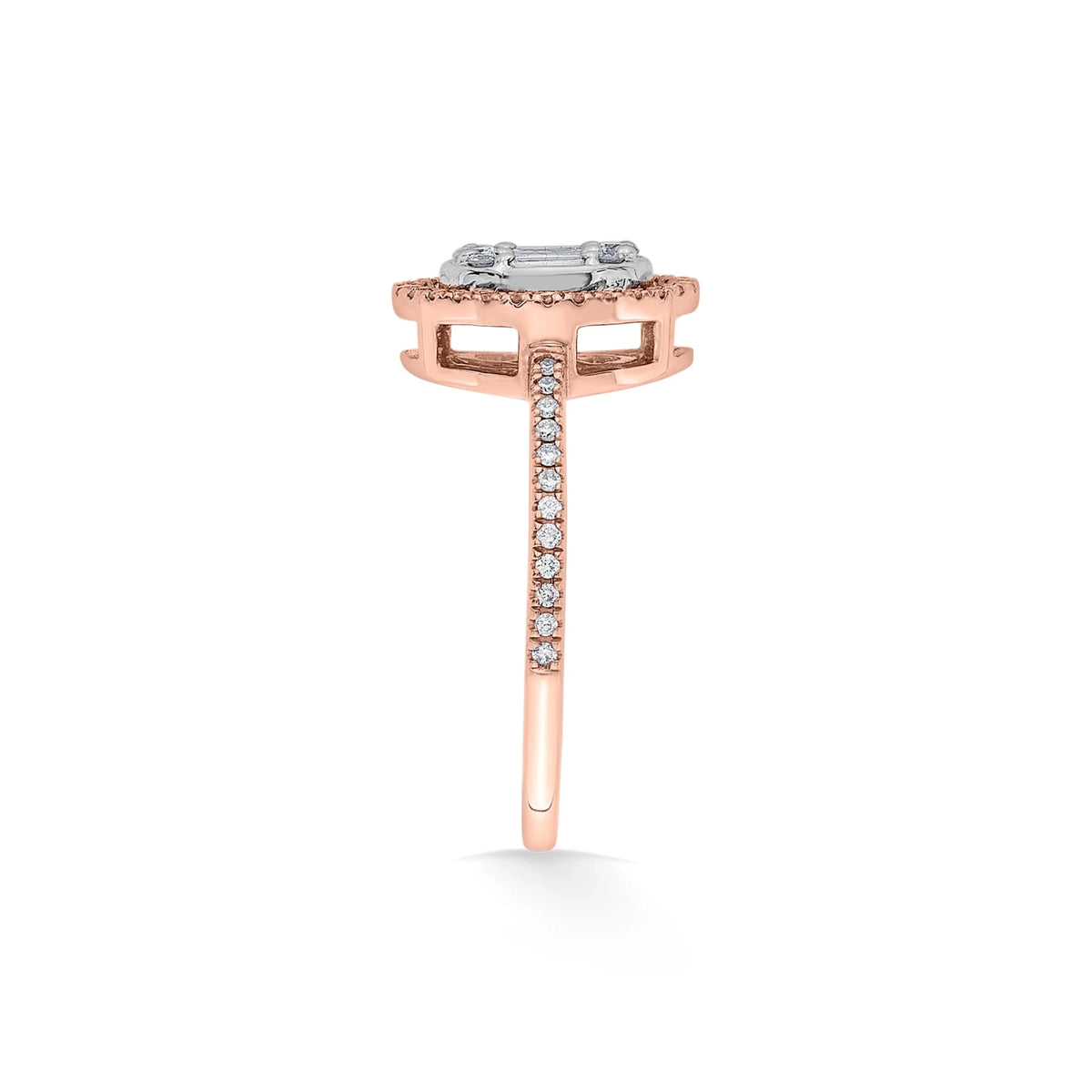 Signature Small Oval Pave Solitaire Ring - Zen Diamond India