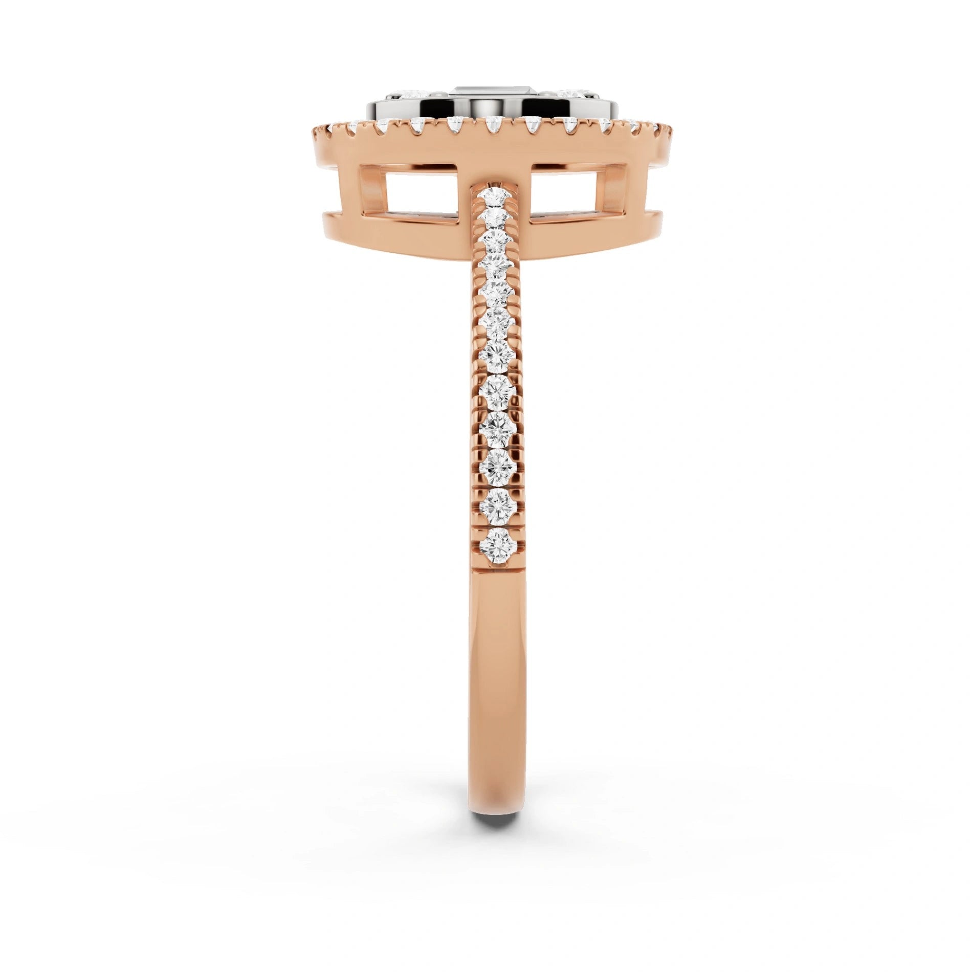 Signature Small Oval Pave Solitaire Ring