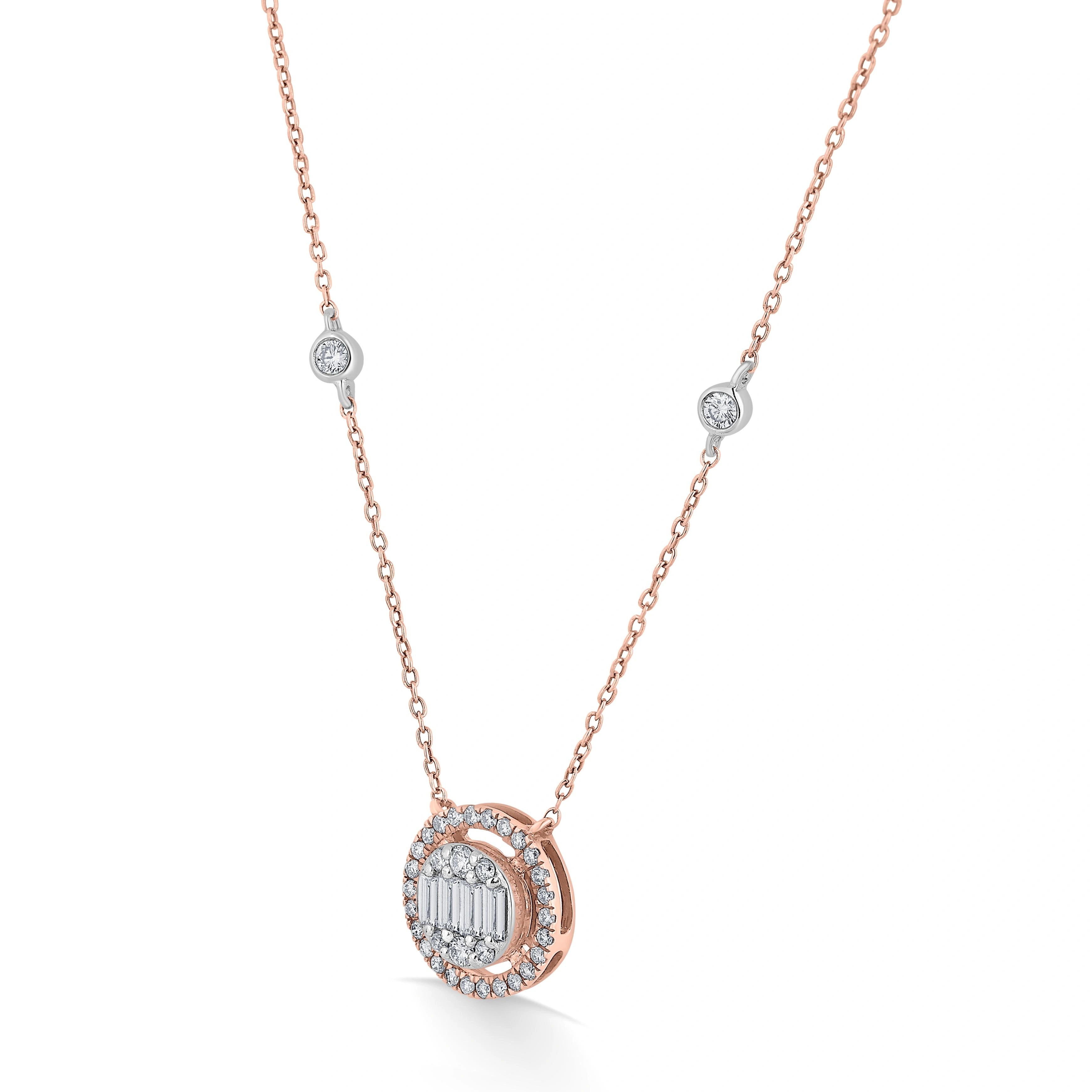 Signature Small Oval Pave Solitaire Pendant - Zen Diamond India