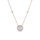 Signature Small Oval Pave Solitaire Pendant - Zen Diamond India
