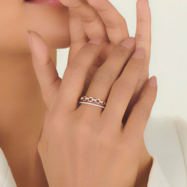 Cuban Loop Luxe Ring - Zen Diamond India