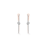 Sassy Oval Pave Hoops - Zen Diamond India