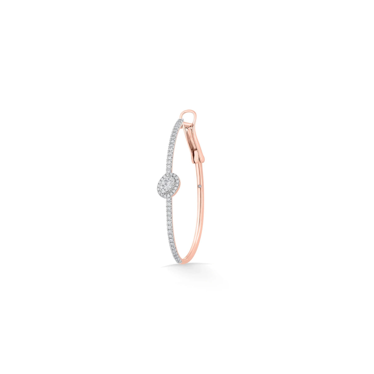 Sassy Oval Pave Hoops - Zen Diamond India
