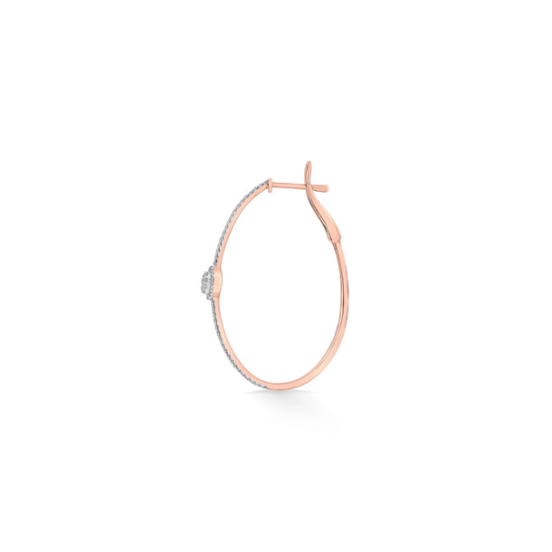 Sassy Oval Pave Hoops - Zen Diamond India