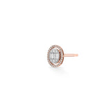 Signature Medium Oval Pave Solitaire Earrings - Zen Diamond India