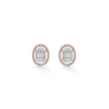 Signature Medium Oval Pave Solitaire Earrings - Zen Diamond India
