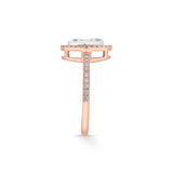 Signature Medium Oval Pave Solitaire Ring - Zen Diamond India