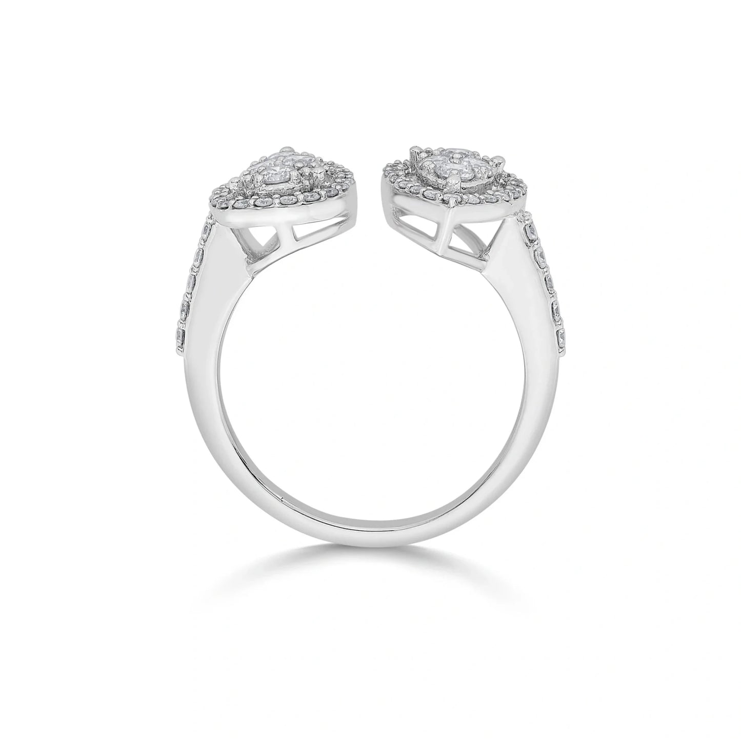 Enchante Lumiere Twin Teardrop Ring - Zen Diamond India