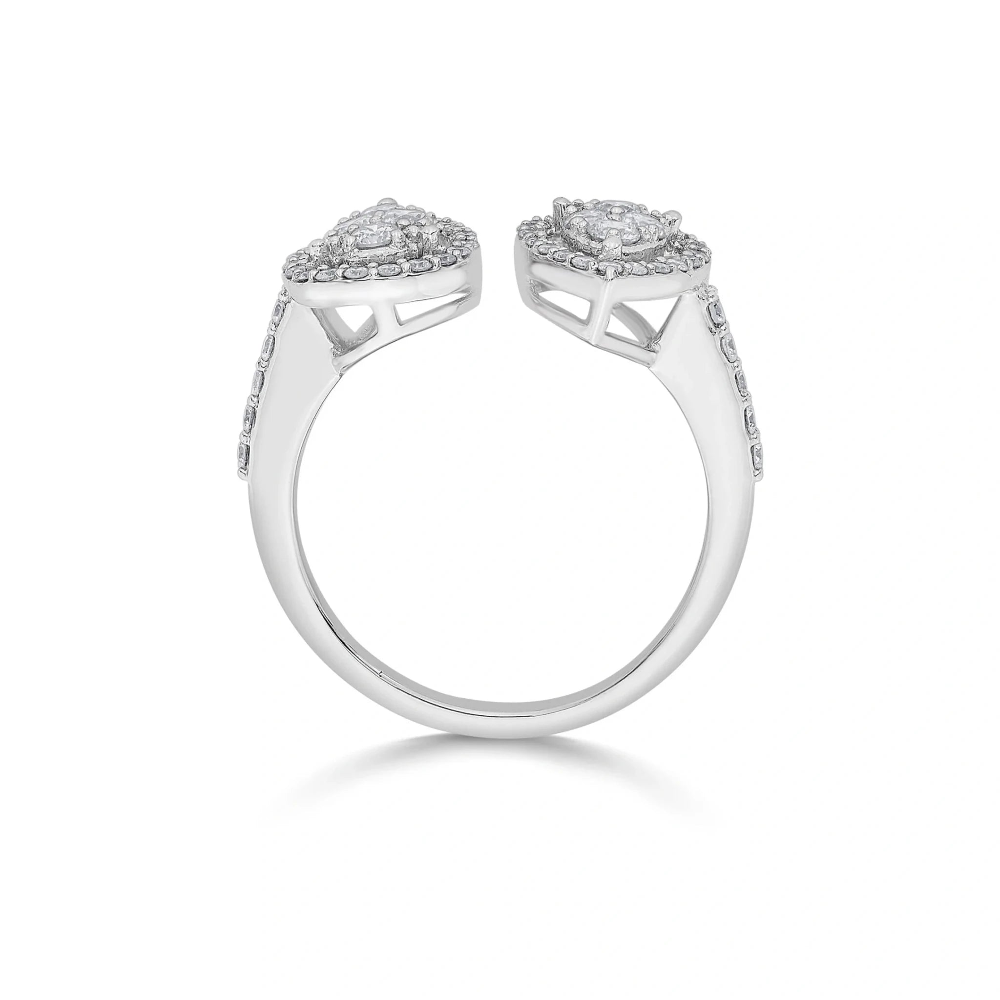 Enchante Lumiere Twin Teardrop Ring - Zen Diamond India
