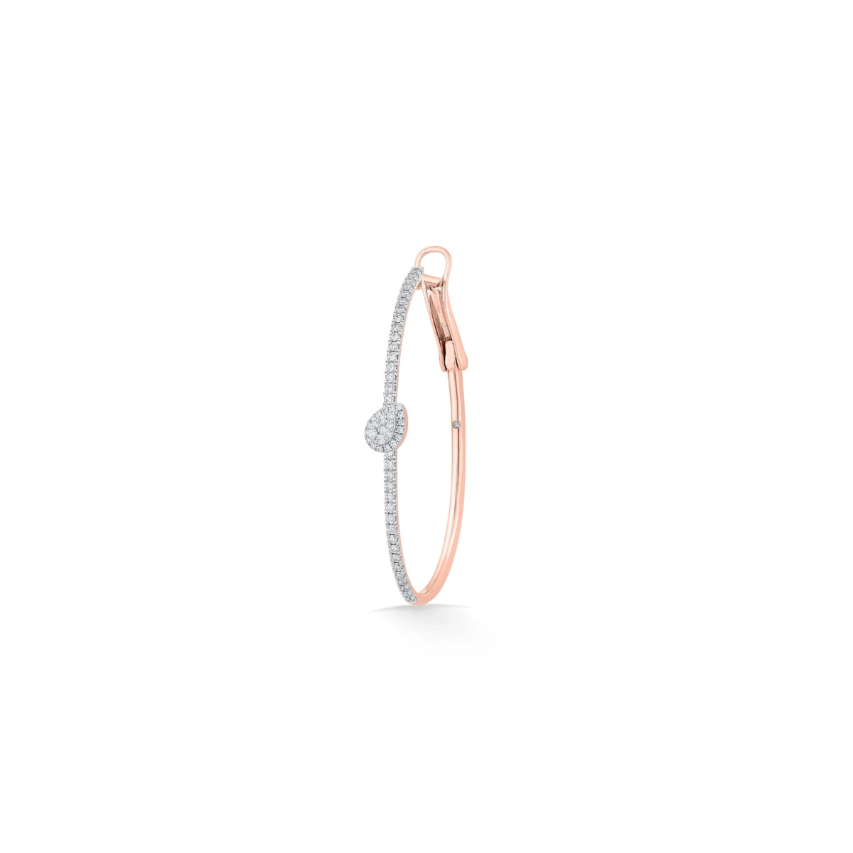 Sassy Drop Pave Hoops - Zen Diamond India